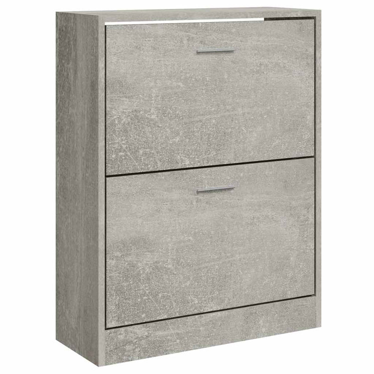 Vidaxl schoenenkast 63x24x81 cm bewerkt hout betongrijs