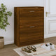 Vidaxl schoenenkast 63x24x81 cm bewerkt hout bruin eikenkleur