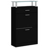 Vidaxl schoenenkast 63x24x104 cm bewerkt hout zwart