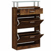 Vidaxl schoenenkast 63x24x104 cm bewerkt hout gerookt eikenkleurig