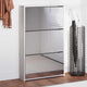 Vidaxl schoenenkast met spiegel 3-laags 63x17x102,5 cm betongrijs