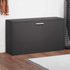 Vidaxl schoenenbank zwart 80x24x45 cm bewerkt hout