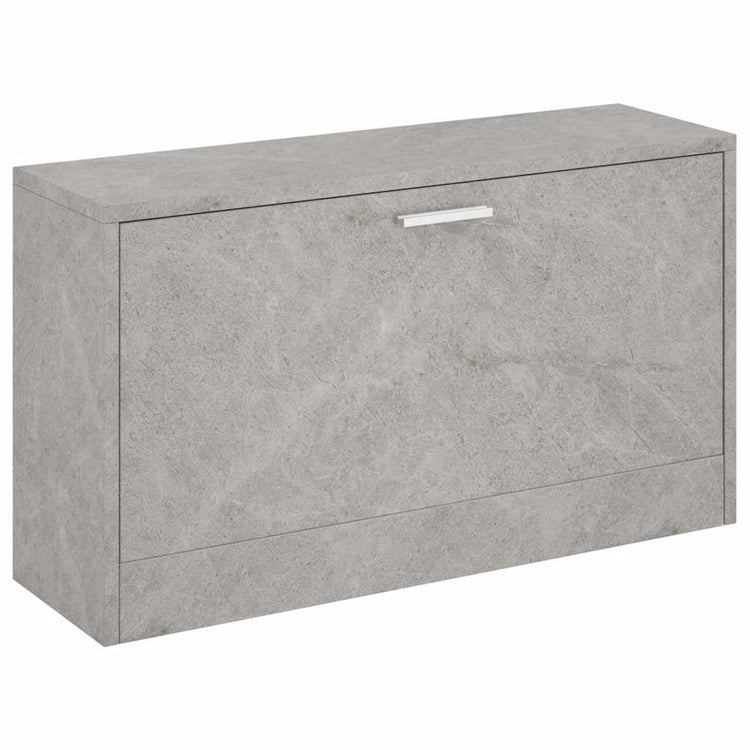 Vidaxl schoenenbank 80x24x45 cm bewerkt hout betongrijs