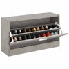 Vidaxl schoenenbank 80x24x45 cm bewerkt hout betongrijs