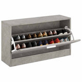 Vidaxl schoenenbank 80x24x45 cm bewerkt hout betongrijs - afbeelding 3