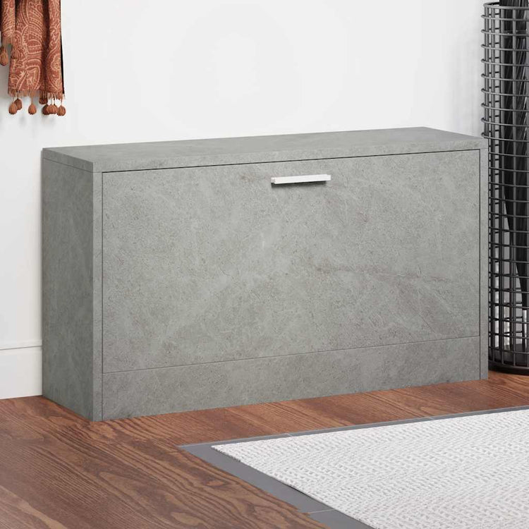 Vidaxl schoenenbank 80x24x45 cm bewerkt hout betongrijs