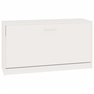 Vidaxl schoenenbank hoogglans wit 80x24x45 cm bewerkt hout