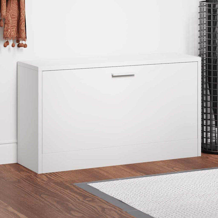 Vidaxl schoenenbank hoogglans wit 80x24x45 cm bewerkt hout