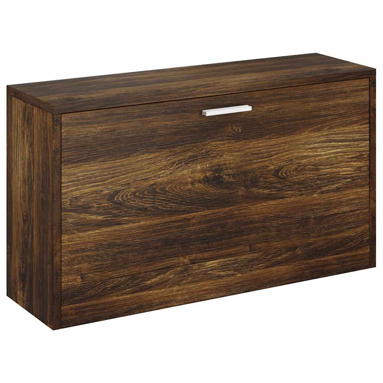 Vidaxl schoenenbank 80x24x45 cm bewerkt hout gerookt eiken