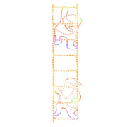 Vidaxl kerstfiguur kerstman op ladder opvouwbaar 552 led's 50x200 cm - afbeelding 2