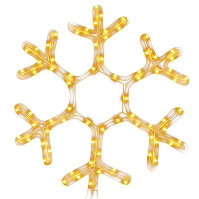 Vidaxl kerstfiguur sneeuwvlok met 72 warmwitte led's 38x37 cm