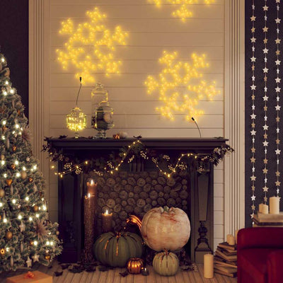 Vidaxl kerstfiguur sneeuwvlok met 144 warmwitte led's 59x59 cm