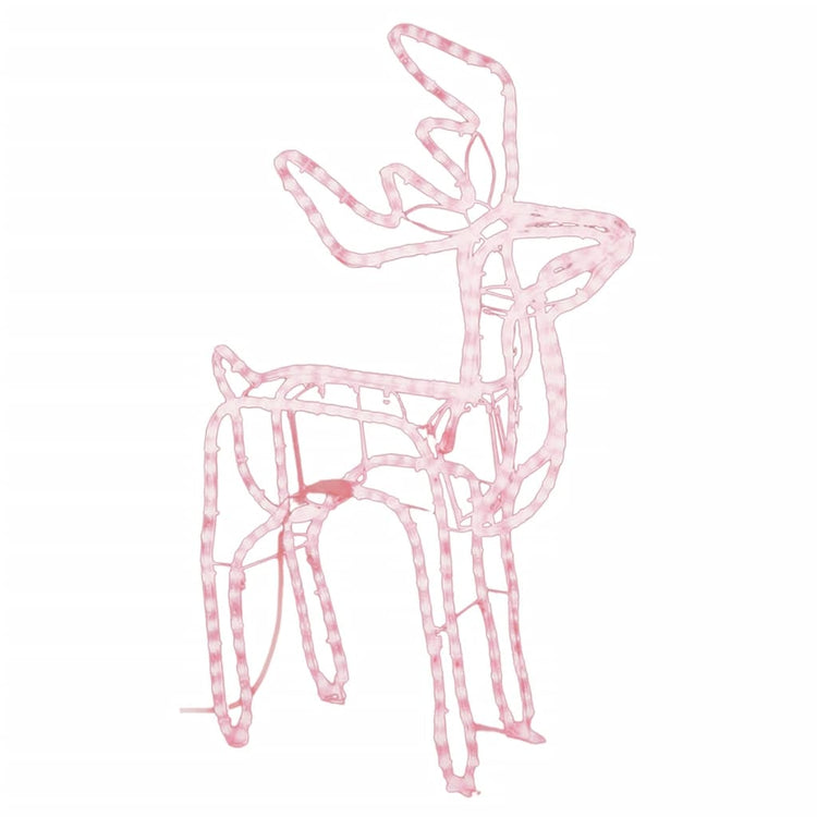 VidaXL Kerstfiguur rendier warmwit 76x42x87 cm