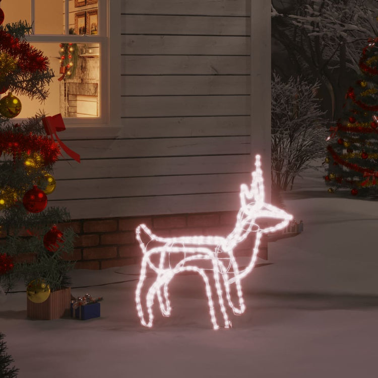 Vidaxl kerstfiguur rendier warmwit 60x30x60 cm