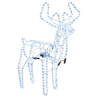 Vidaxl kerstfiguur rendier met bewegende kop koudwit 76x42x87 cm