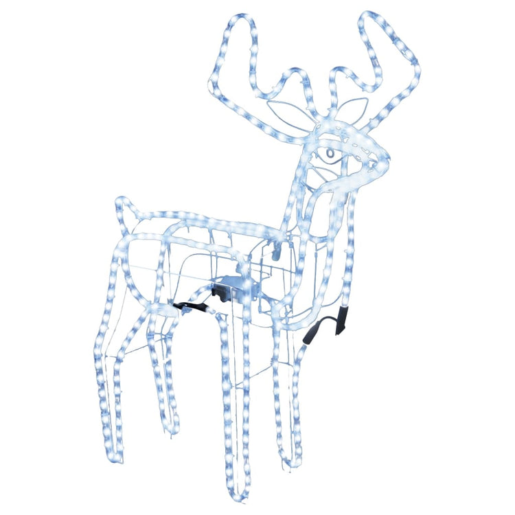 Vidaxl kerstfiguur rendier met bewegende kop koudwit 76x42x87 cm