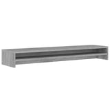 Vidaxl monitorstandaard 100x24x13 cm bewerkt hout grijs sonoma eiken - afbeelding 2