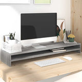 Vidaxl monitorstandaard 100x24x13 cm bewerkt hout grijs sonoma eiken - afbeelding 1