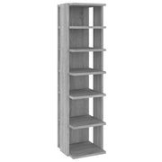 Vidaxl schoenenrekken 2 st 27,5x27x102 cm bewerkt hout grijs sonoma - afbeelding 3