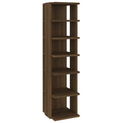 Vidaxl schoenenrekken 2 st 27,5x27x102 cm bewerkt hout bruineiken - afbeelding 3