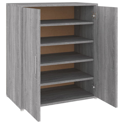 Vidaxl schoenenkast 60x35x70 cm bewerkt hout grijs sonoma eikenkleurig