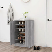 VidaXL Schoenenkast 60x35x92 cm bewerkt hout grijs sonoma eikenkleurig - afbeelding 1