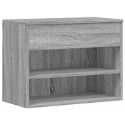 Vidaxl schoenenbank 60x30x45 cm bewerkt hout grijs sonoma eikenkleurig - afbeelding 2