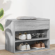 Vidaxl schoenenbank 60x30x45 cm bewerkt hout grijs sonoma eikenkleurig - afbeelding 1