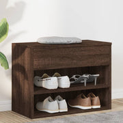 Vidaxl schoenenbank 60x30x45 cm bewerkt hout bruin eikenkleur - afbeelding 1