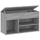 Vidaxl schoenenbank 80x30x45 cm bewerkt hout grijs sonoma eikenkleurig - afbeelding 2
