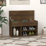 Vidaxl schoenenbank 80x30x45 cm bewerkt hout bruin eikenkleur - afbeelding 1