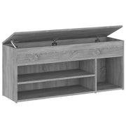 Vidaxl schoenenbank 105x30x45 cm bewerkt hout grijs sonoma eikenkleur - afbeelding 2