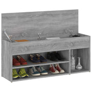 Vidaxl schoenenbank 105x30x45 cm bewerkt hout grijs sonoma eikenkleur - afbeelding 3
