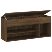 VidaXL Schoenenbank 105x30x45 cm bewerkt hout bruin eikenkleur - afbeelding 2