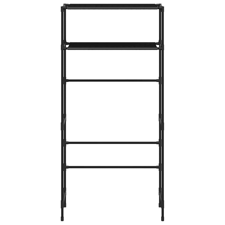 Vidaxl wasmachinerek 2-laags 69x28x143 cm ijzer zwart
