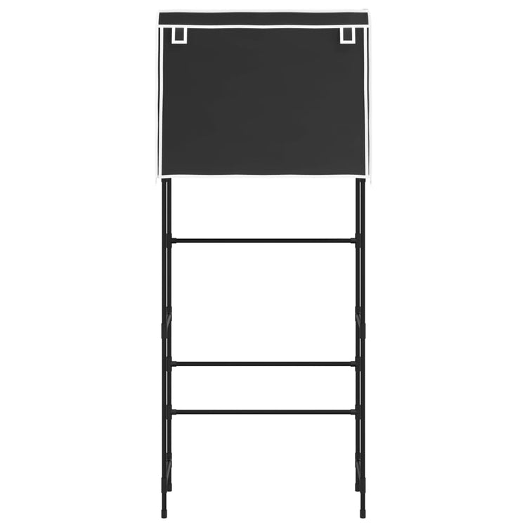Vidaxl opbergrek voor boven wasmachine 2-laags 71x29,5x170,5 cm zwart