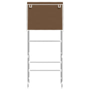 VidaXL Opbergrek voor boven wasmachine 2-laags 71x29,5x170,5 cm bruin - afbeelding 3