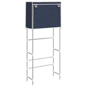 VidaXL Opbergrek voor boven wasmachine 2-laags 71x29,5x170,5 cm blauw - afbeelding 2