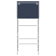 VidaXL Opbergrek voor boven wasmachine 2-laags 71x29,5x170,5 cm blauw - afbeelding 3