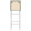 VidaXL Toiletrek 2-laags 56x30x170 cm ijzer crèmekleurig