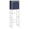 Vidaxl toiletrek 2-laags 56x30x170 cm ijzer blauw