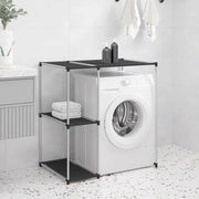Vidaxl opbergrek voor boven wasmachine 87x55x90,5 cm ijzer zwart - afbeelding 1