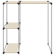 Vidaxl opbergrek voor boven wasmachine 87x55x90,5cm ijzer crèmekleurig - afbeelding 3