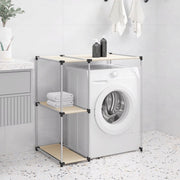 Vidaxl opbergrek voor boven wasmachine 87x55x90,5cm ijzer crèmekleurig - afbeelding 1