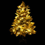 Vidaxl kerstboom met led en dennenappels 120 cm pvc en pe groen - afbeelding 3