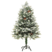 Vidaxl kerstboom met led en dennenappels 150 cm pvc en pe groen - afbeelding 2