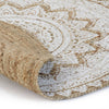 Vidaxl tapijt met print rond 240 cm gevlochten jute