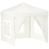 Vidaxl partytent inklapbaar met zijwanden 2x2 m crèmekleurig