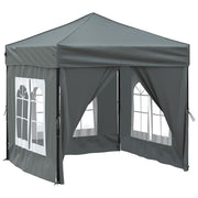 Vidaxl partytent inklapbaar met zijwanden 2x2 m antracietkleurig - afbeelding 2