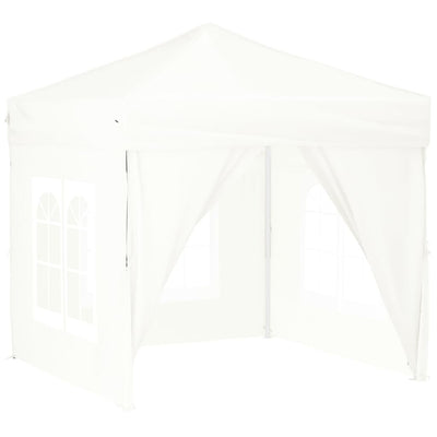 Vidaxl partytent inklapbaar met zijwanden 2x2 m wit